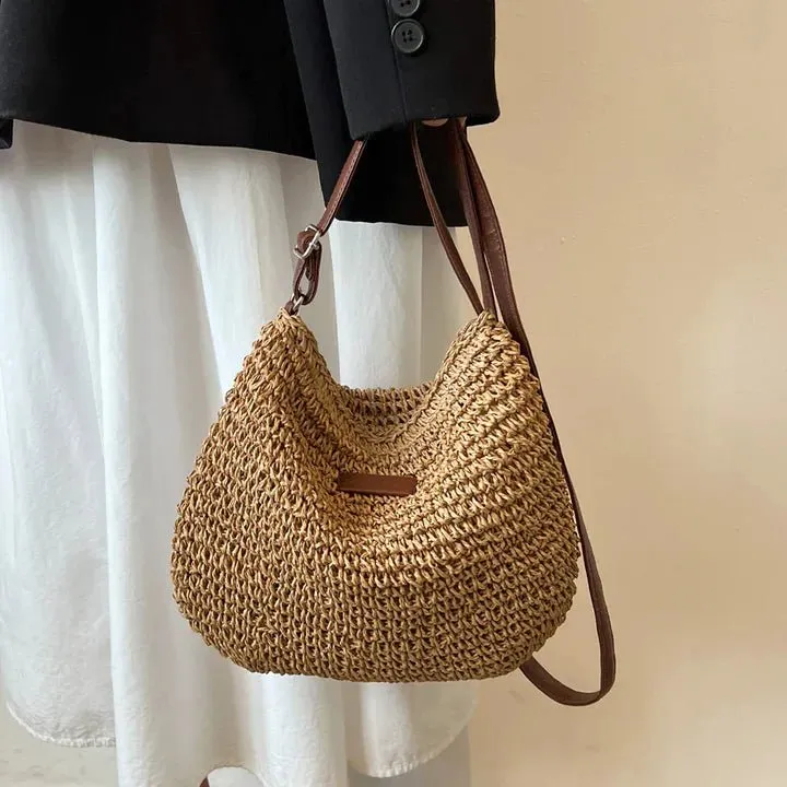 Shoulder Bag – Woven Straw Style – Casual Boho Look