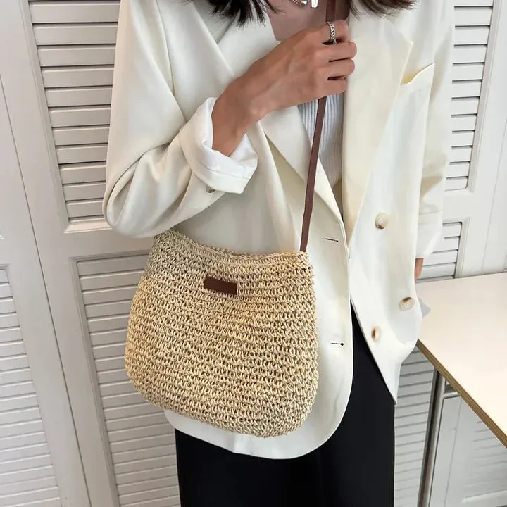 Shoulder Bag – Woven Straw Style – Casual Boho Look