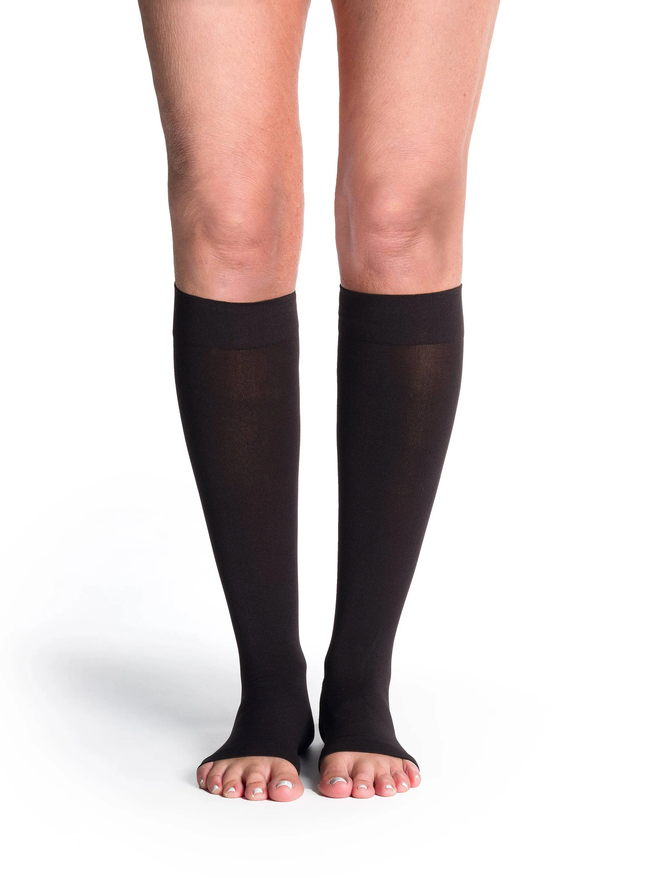 Sigvaris Soft Opaque (Formerly 840 Soft Opaque) Women's Knee High  30-40mmHg-Open Toe