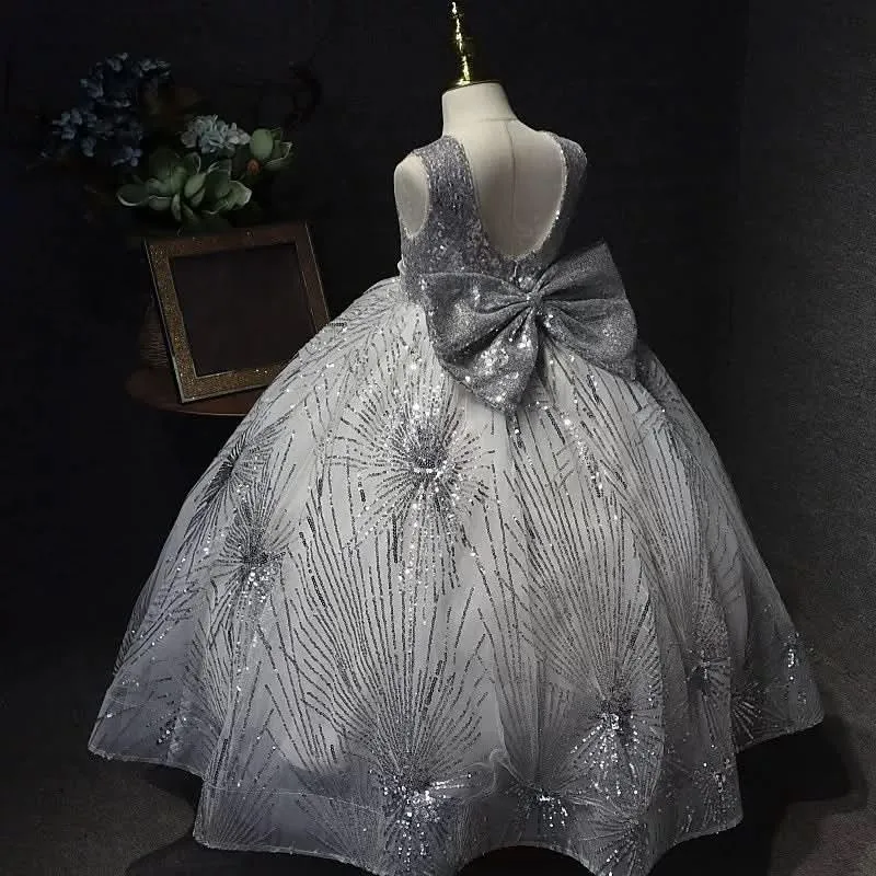 Sleeveless sequin embroidered high-end elegant party girl elegant evening dress
