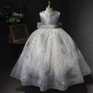 Sleeveless sequin embroidered high-end elegant party girl elegant evening dress