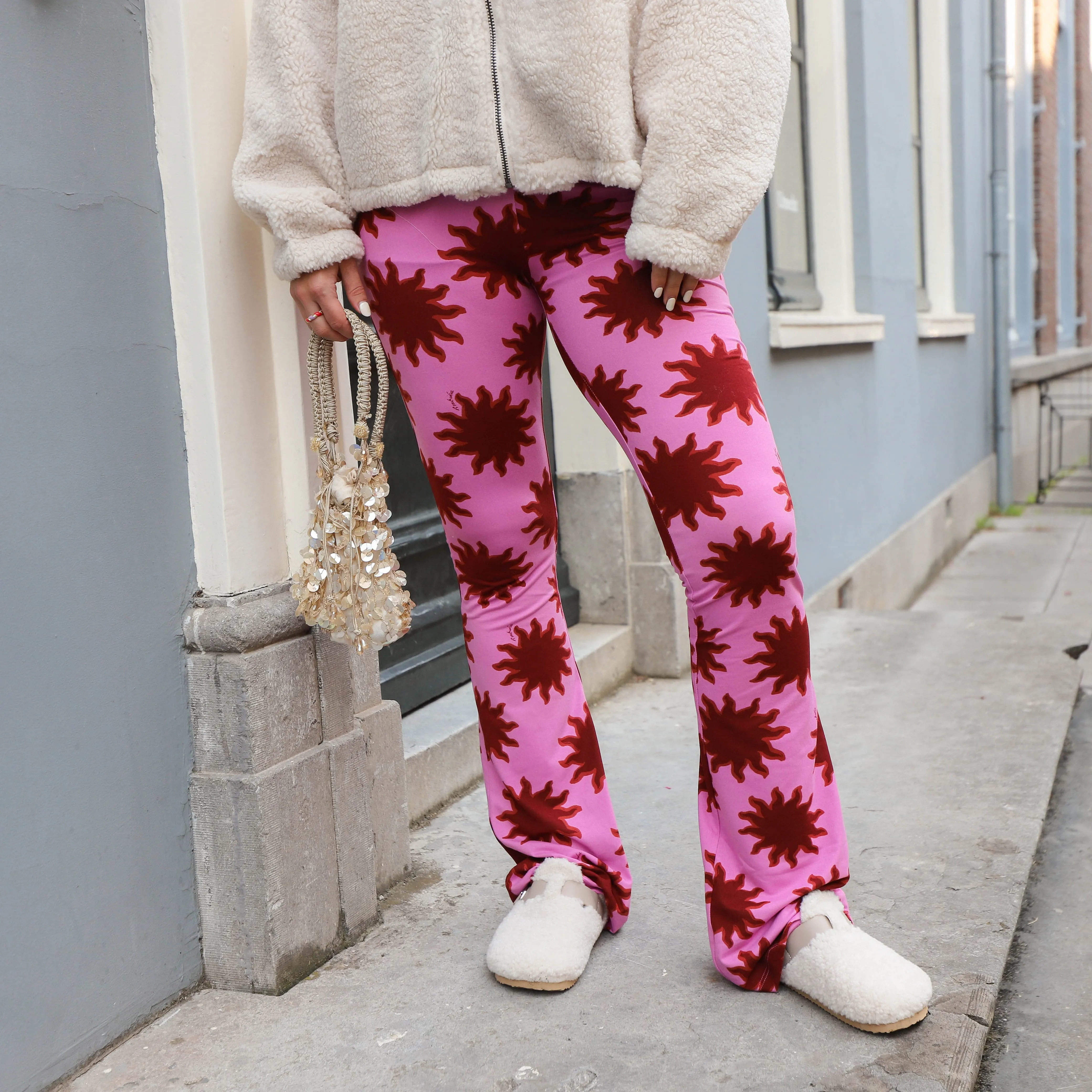 Soft fared legging soleil