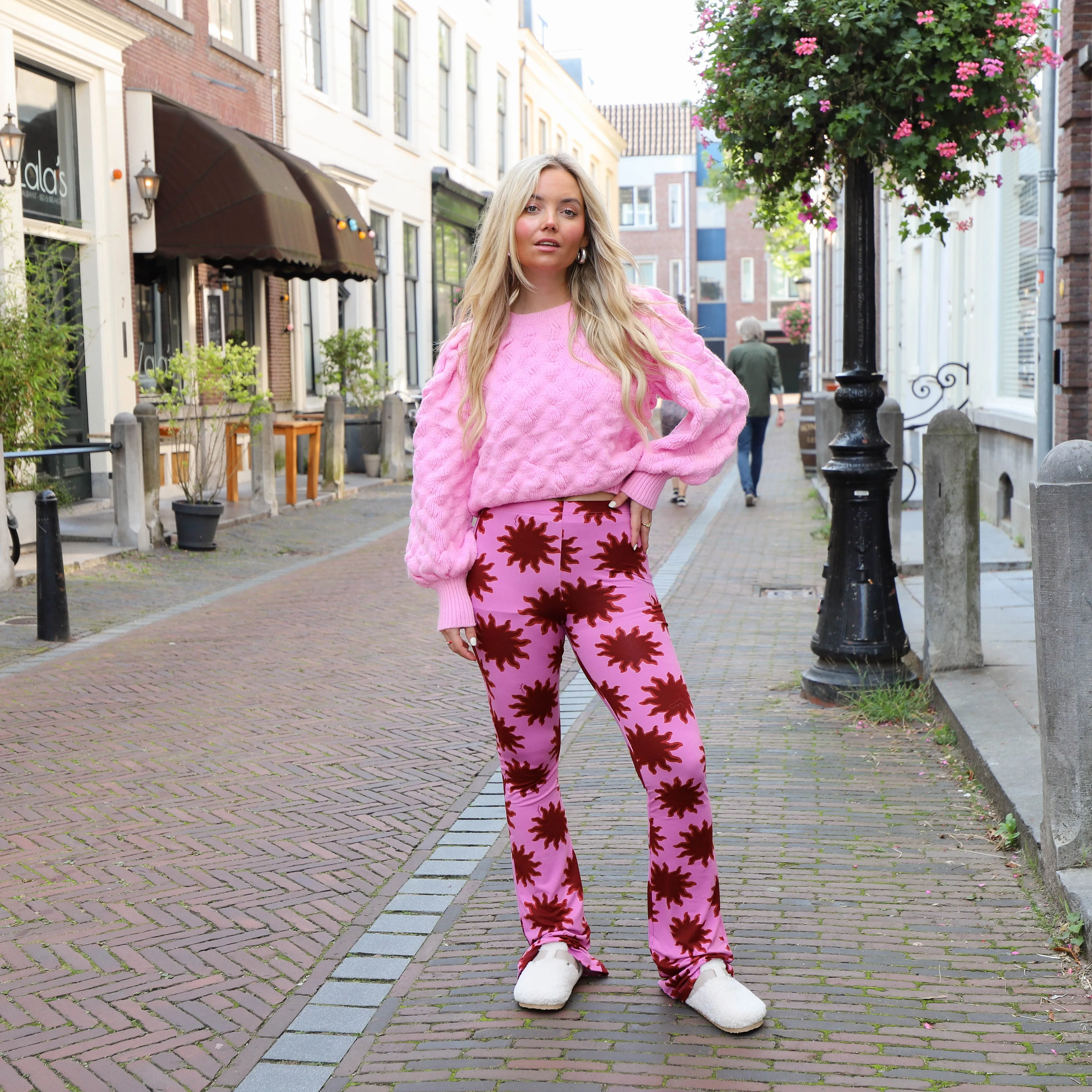 Soft fared legging soleil