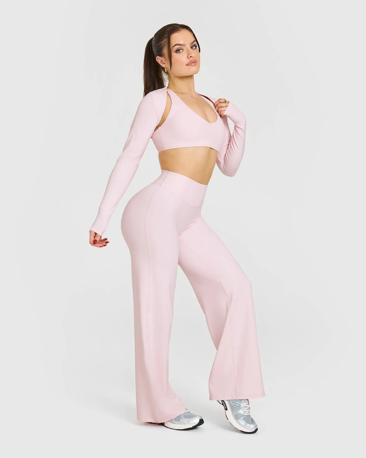 SoftMotion™ Long Sleeve Shrug | Ballet Pink