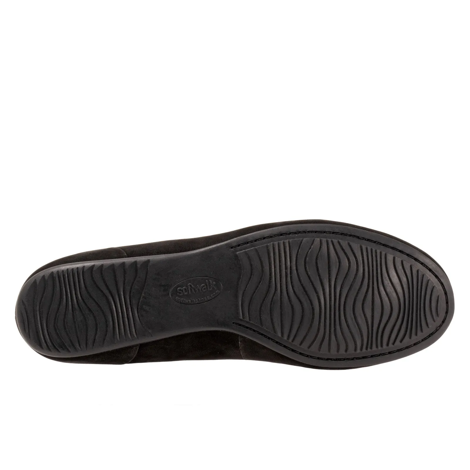 Softwalk Sonoma Halo S2257-004 Womens Black Narrow Nubuck Ballet Flats Shoes