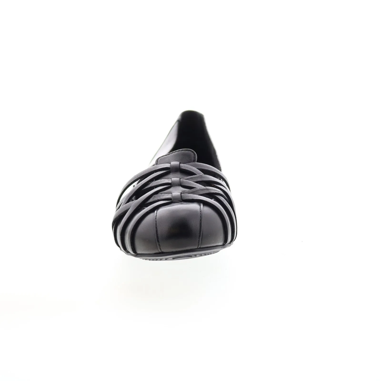 Softwalk St Lucia S2006-001 Womens Black Wide Leather Ballet Flats Shoes