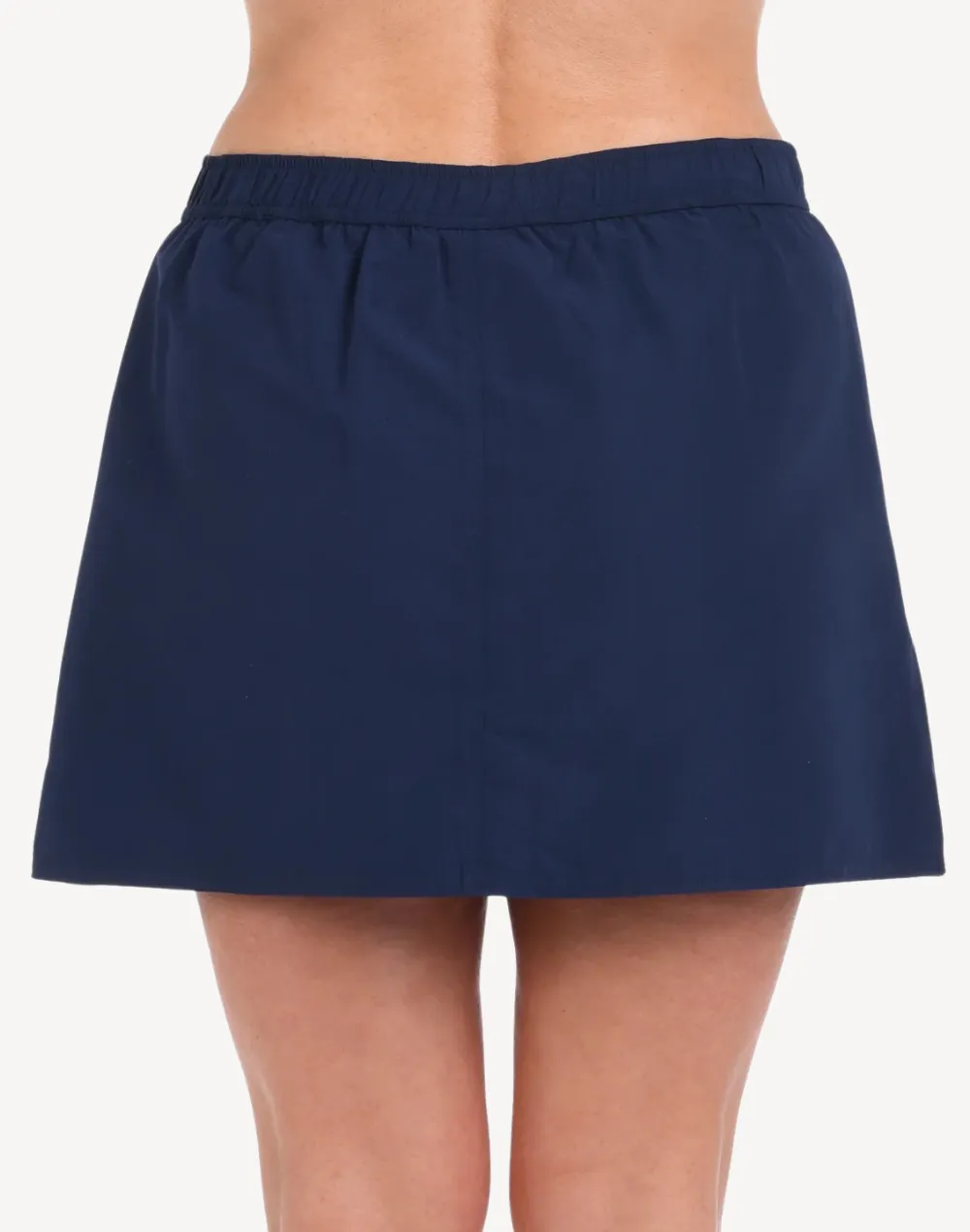 Solid Woven Boardskirt With Bikini Bottom