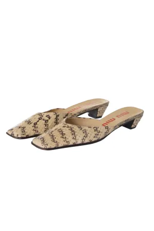Square Toe Mules 36