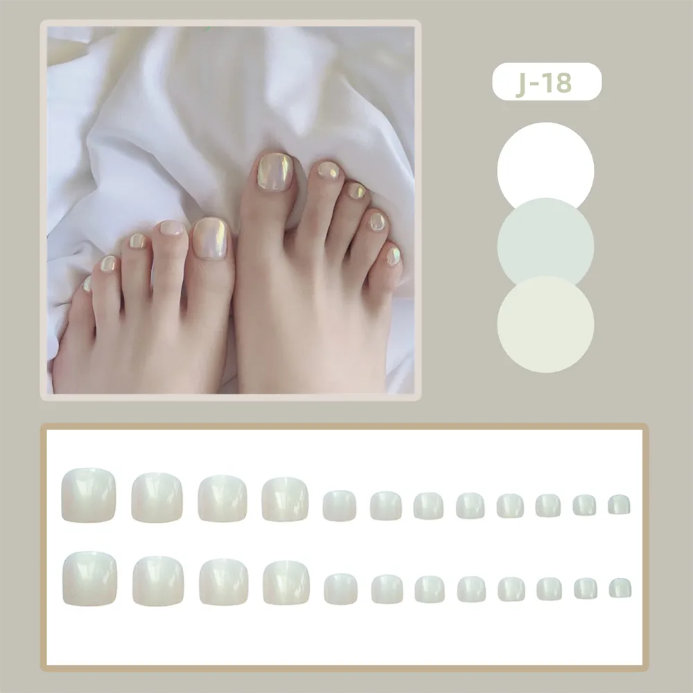 Square Toe White Pearlescent
