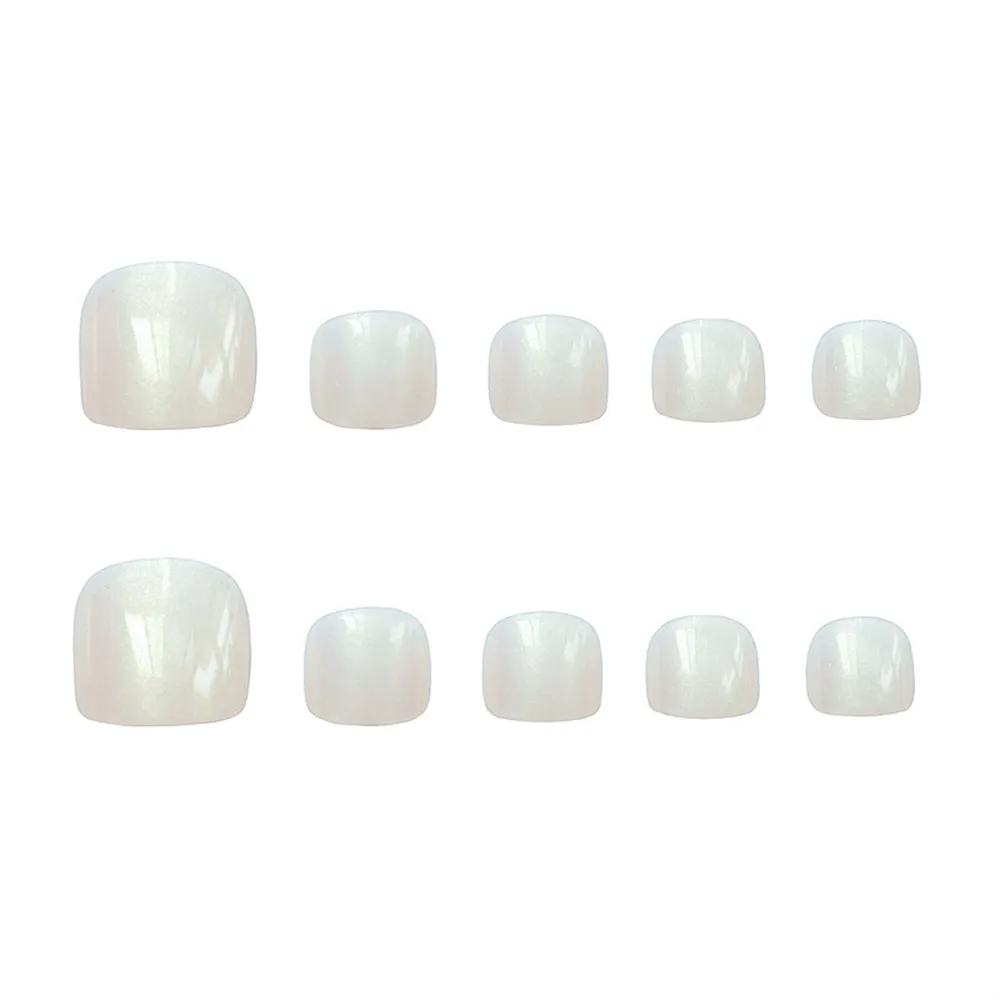 Square Toe White Pearlescent