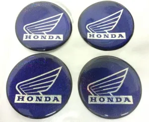 ST050 SET OF 4 BLUE BUTTON STICKERS DECALS MINI MOTO / DIRT / PIT BIKE / SEGWAY