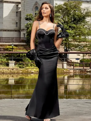 Strappy Sleeveless Elegant Maxi Bodycon Dress HB00381