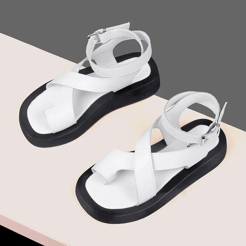 Thick-soled Casual Flip Flops High Shoes Roman Women's Sandals