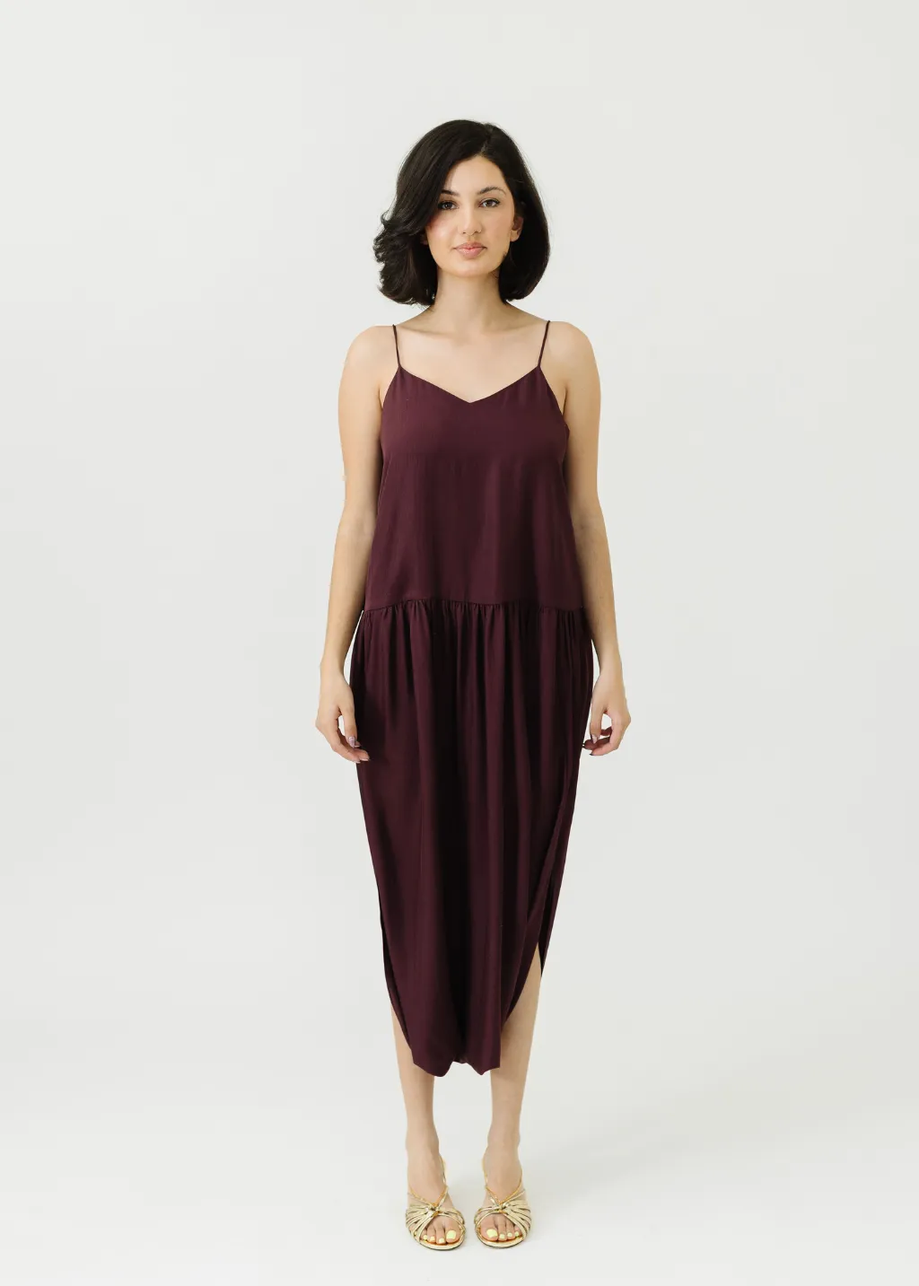 Tibi Spring Acetate Strappy Jalousie Dress