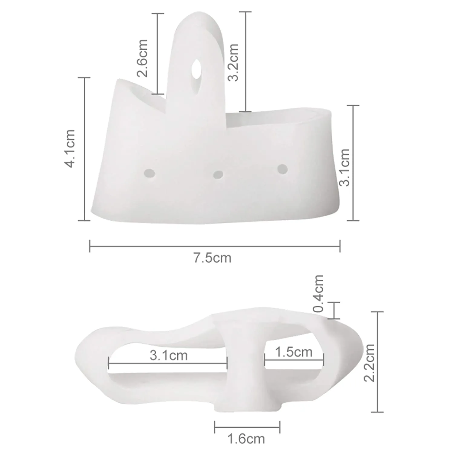 Toe Separator / Bunion Corrector/Splint - (1 Pair, one for each foot)