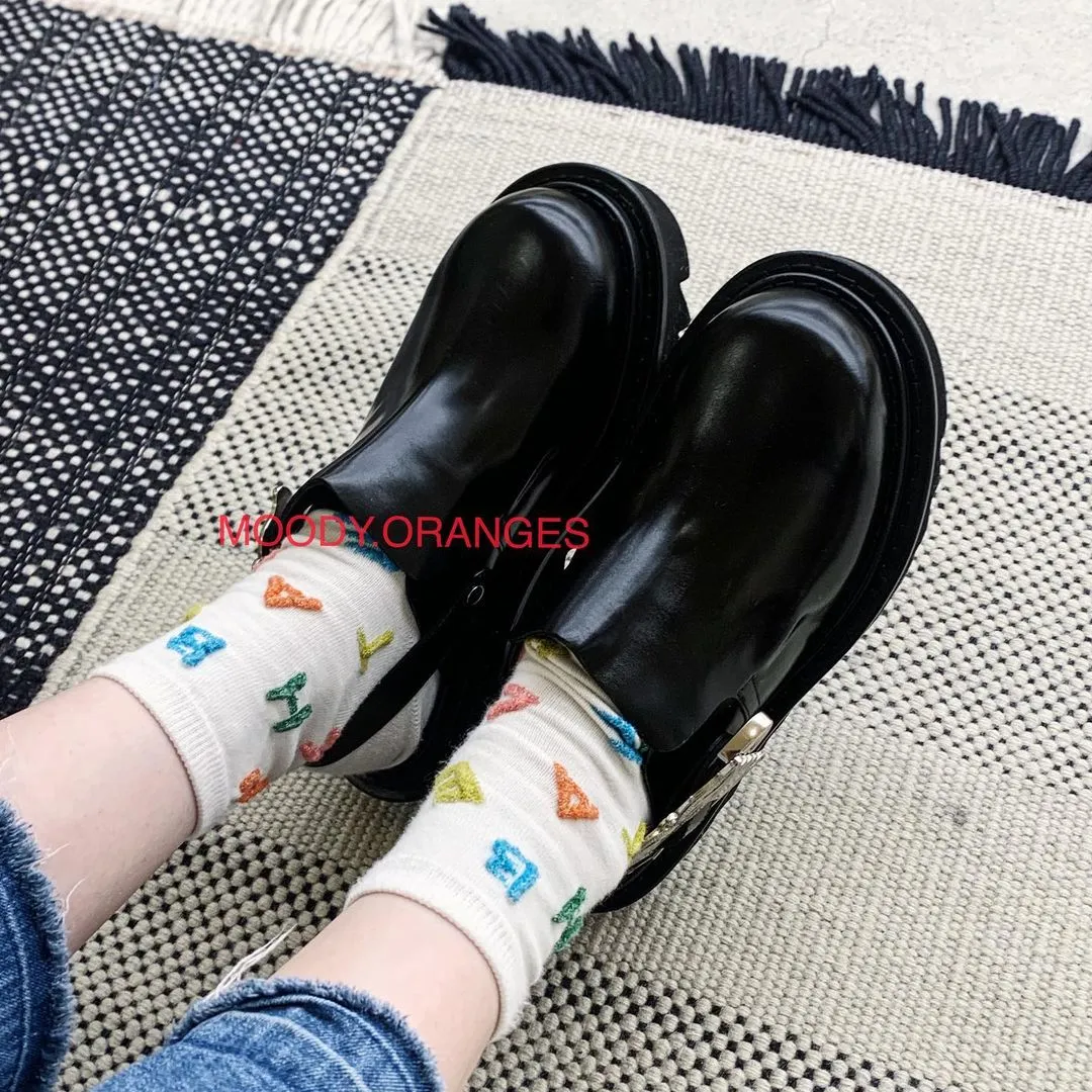 Toga Pulla Black Pin-Buckle Mules