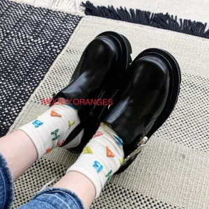 Toga Pulla Black Pin-Buckle Mules