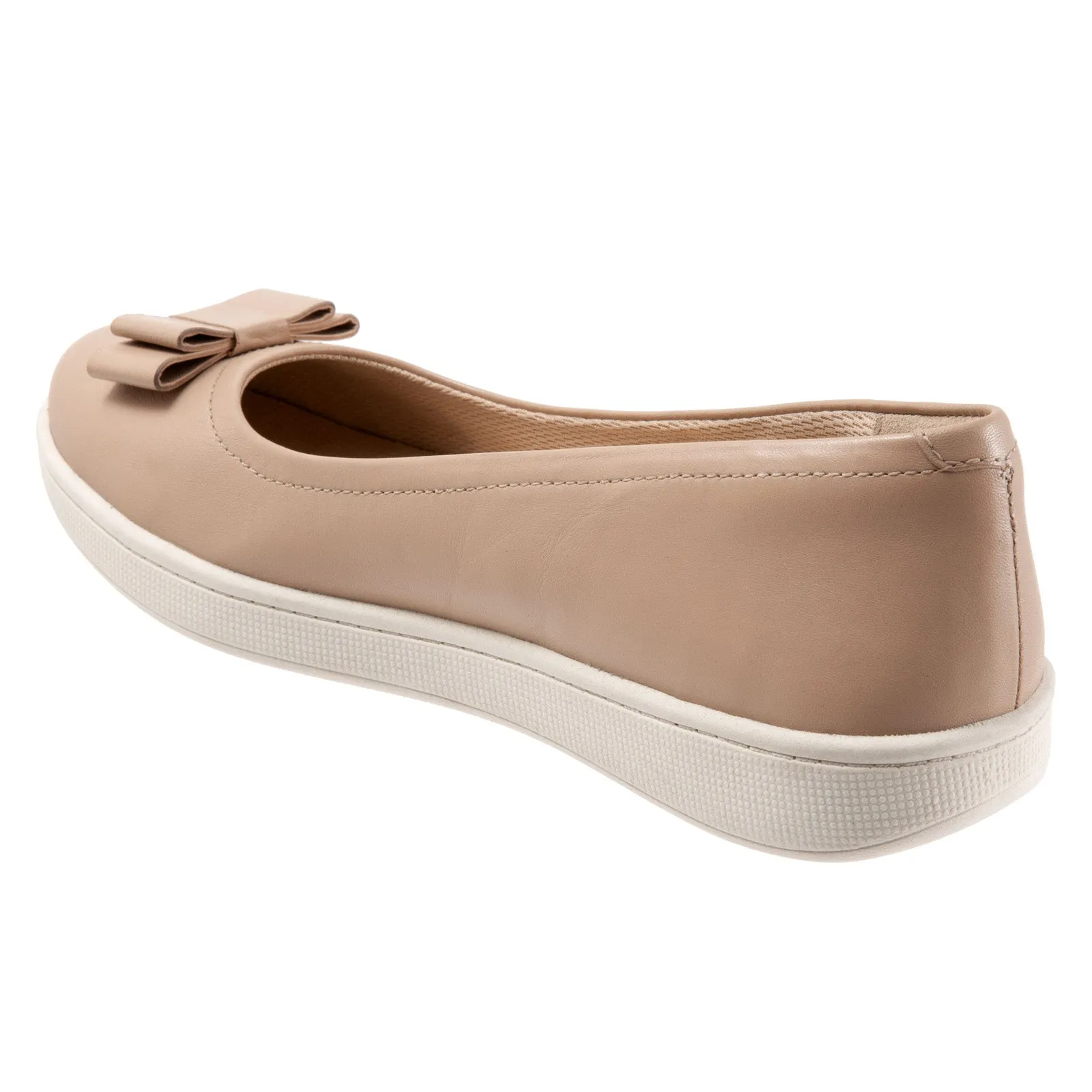 Trotters Avery T2202-130 Womens Brown Narrow Leather Ballet Flats Shoes