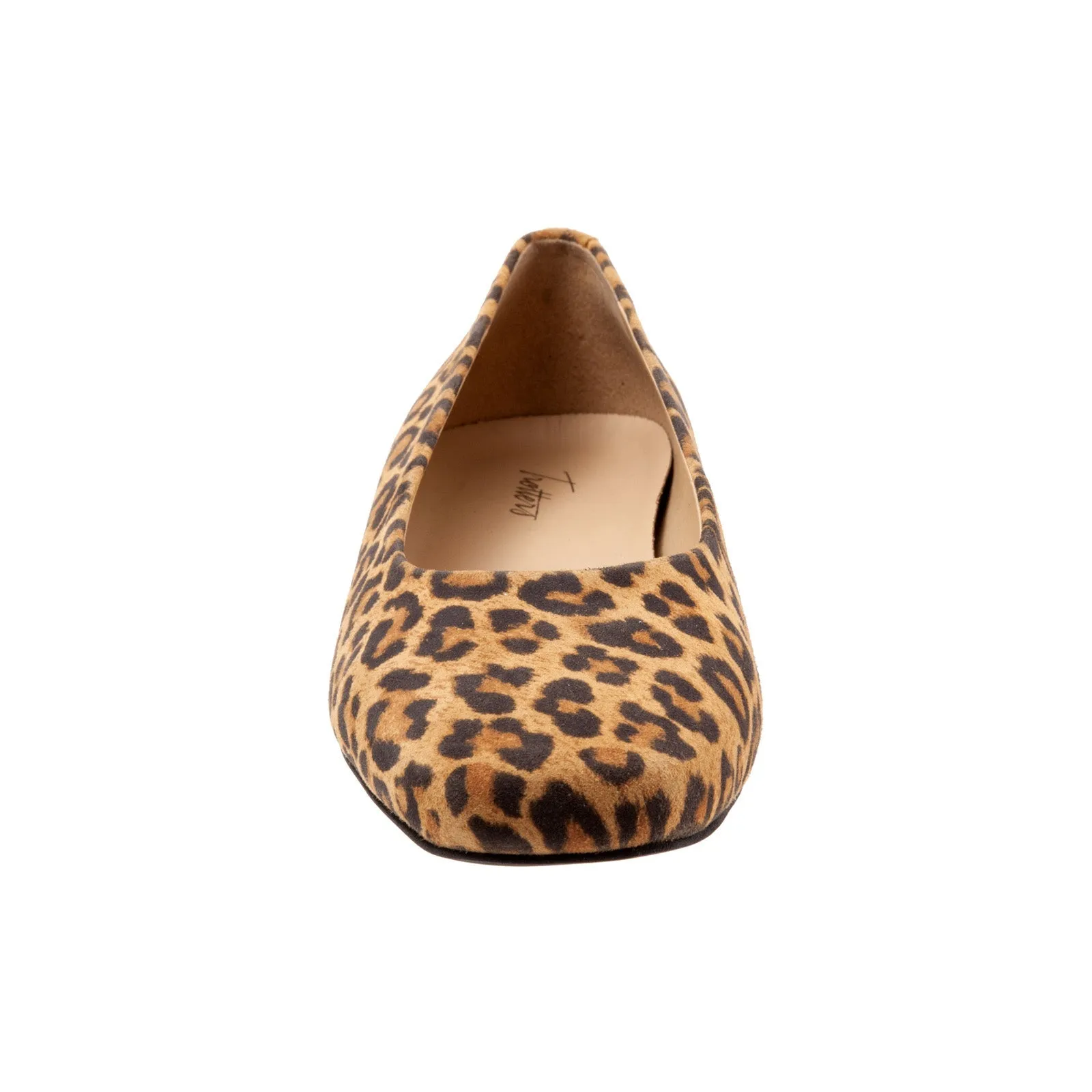 Trotters Honor T2057-910 Womens Brown Narrow Suede Ballet Flats Shoes