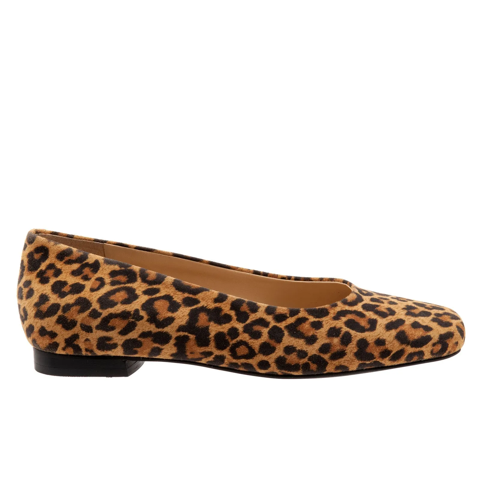 Trotters Honor T2057-910 Womens Brown Narrow Suede Ballet Flats Shoes