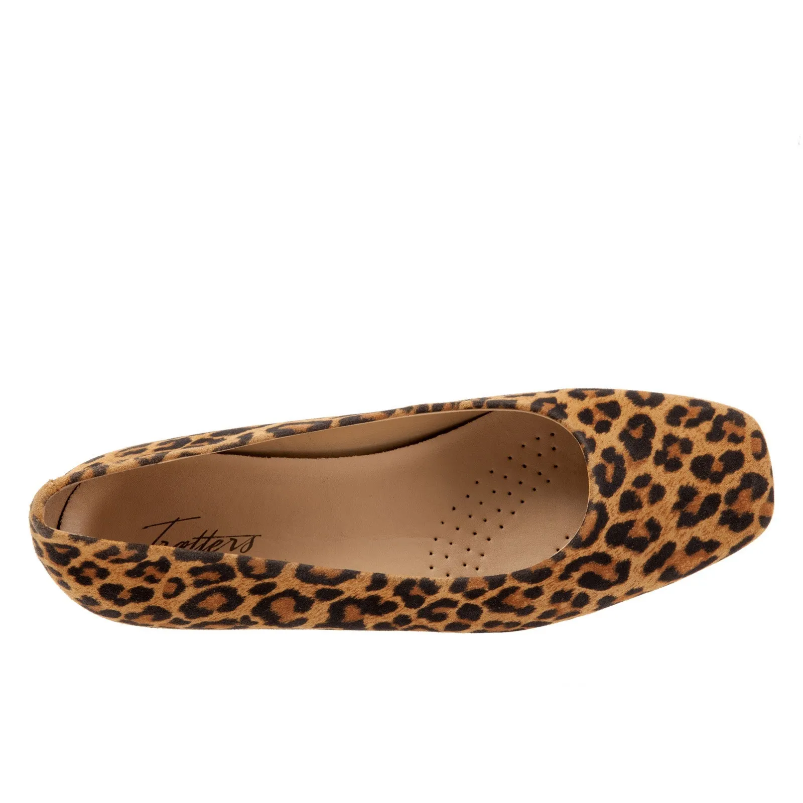 Trotters Honor T2057-910 Womens Brown Narrow Suede Ballet Flats Shoes