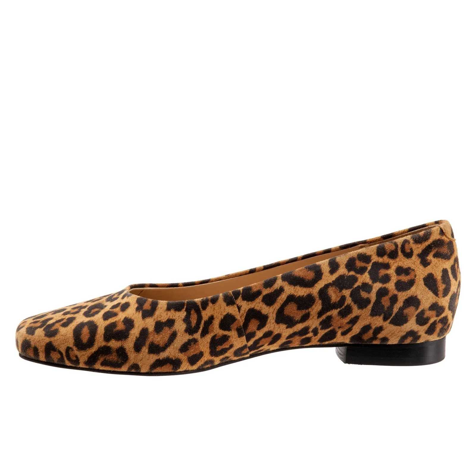 Trotters Honor T2057-910 Womens Brown Narrow Suede Ballet Flats Shoes