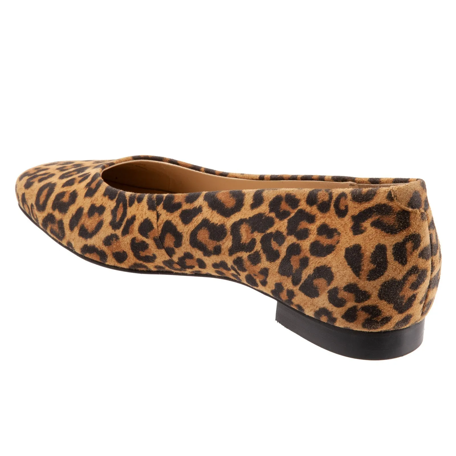 Trotters Honor T2057-910 Womens Brown Narrow Suede Ballet Flats Shoes