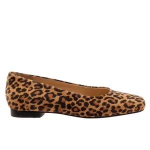 Trotters Honor T2057-910 Womens Brown Narrow Suede Ballet Flats Shoes