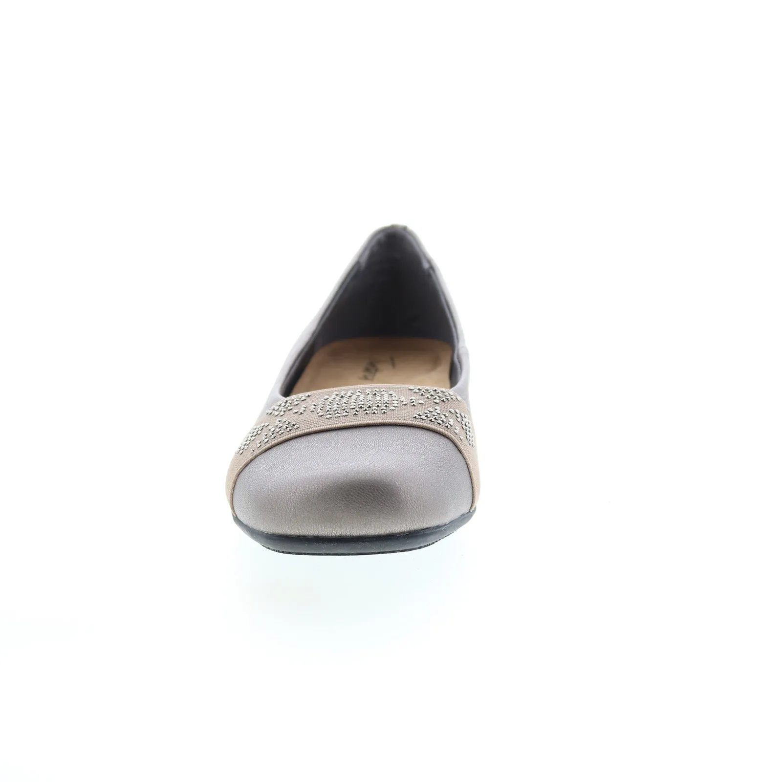 Trotters Samantha T1812-066 Womens Gray Extra Wide Ballet Flats Shoes