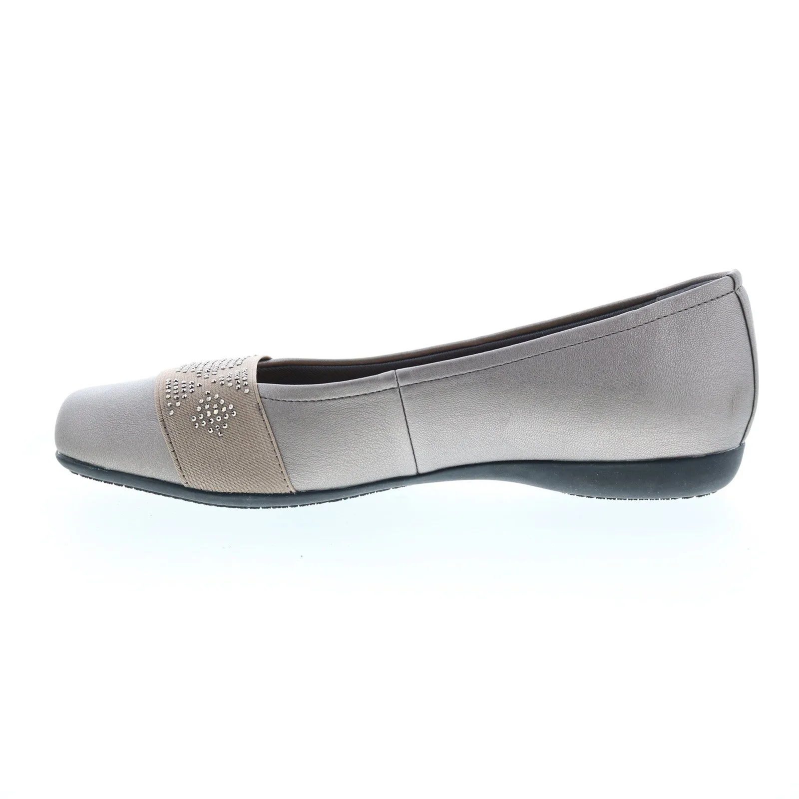 Trotters Samantha T1812-066 Womens Gray Extra Wide Ballet Flats Shoes