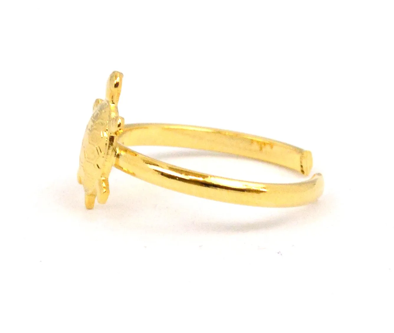 Turtle Toe Ring Gold Overlay