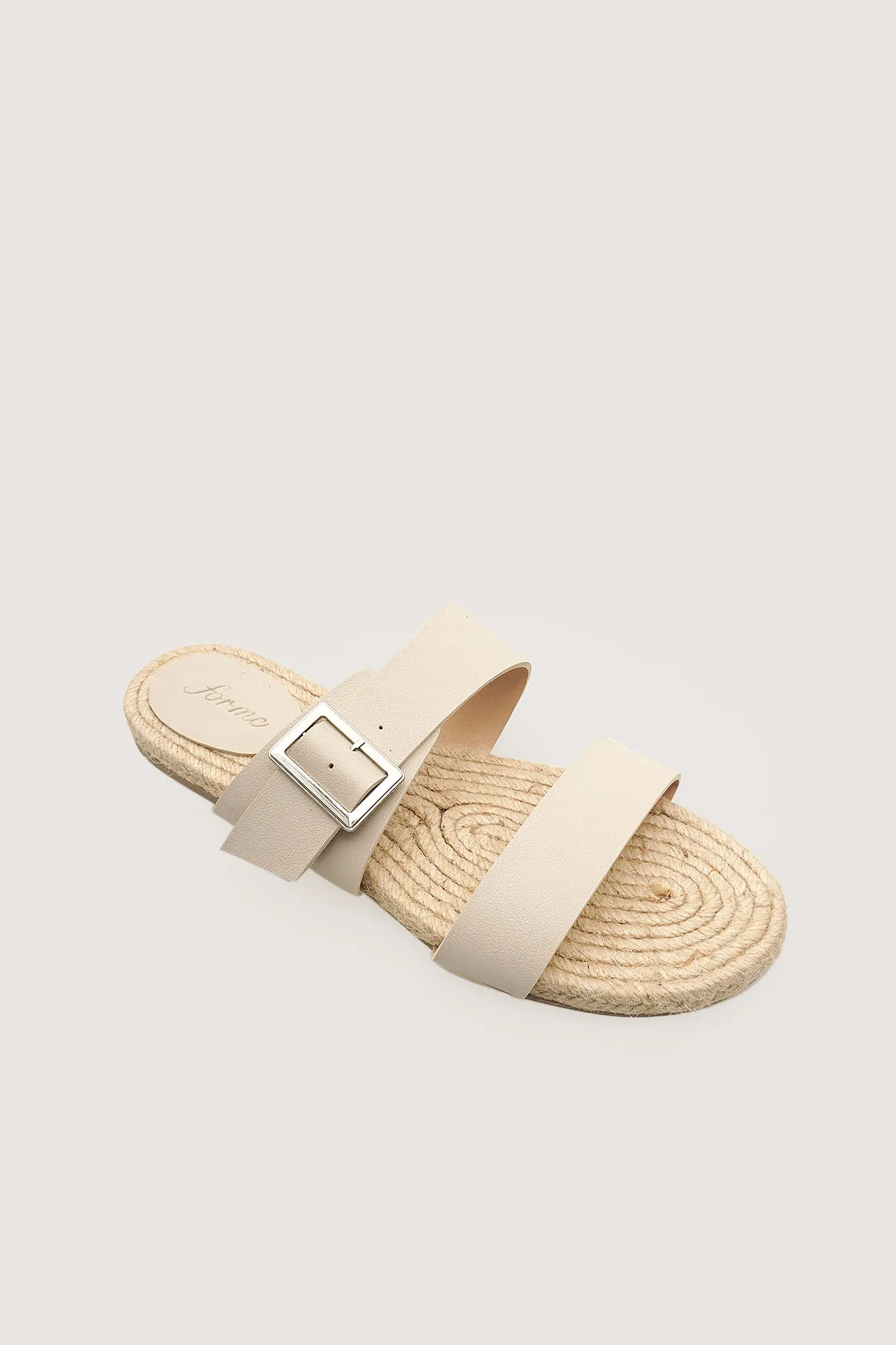 Two-Strap Sliders With Buckle Detail