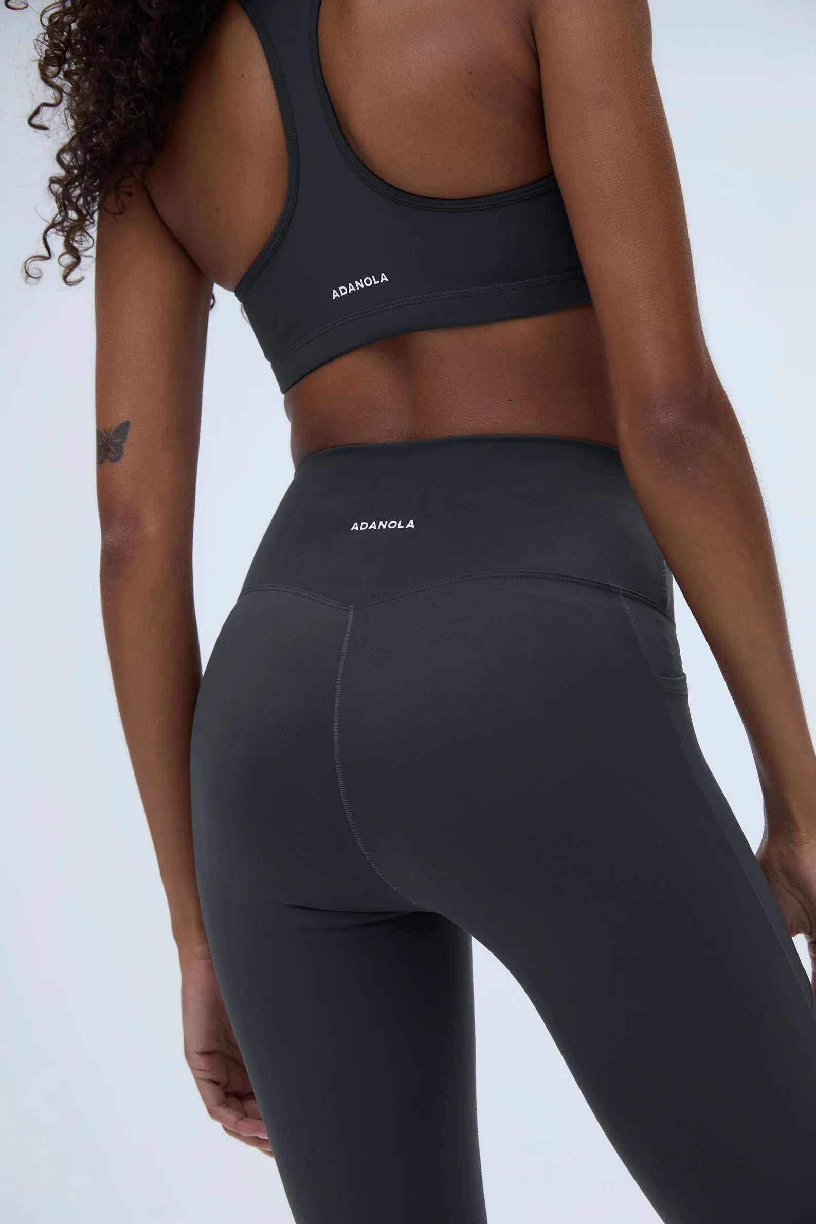 Ultimate Seam Detail Zip Pocket Leggings - Graphite Grey