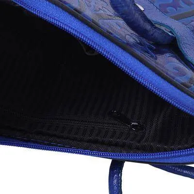 ‘Waves of Wonder’ Blue Leather Baguette