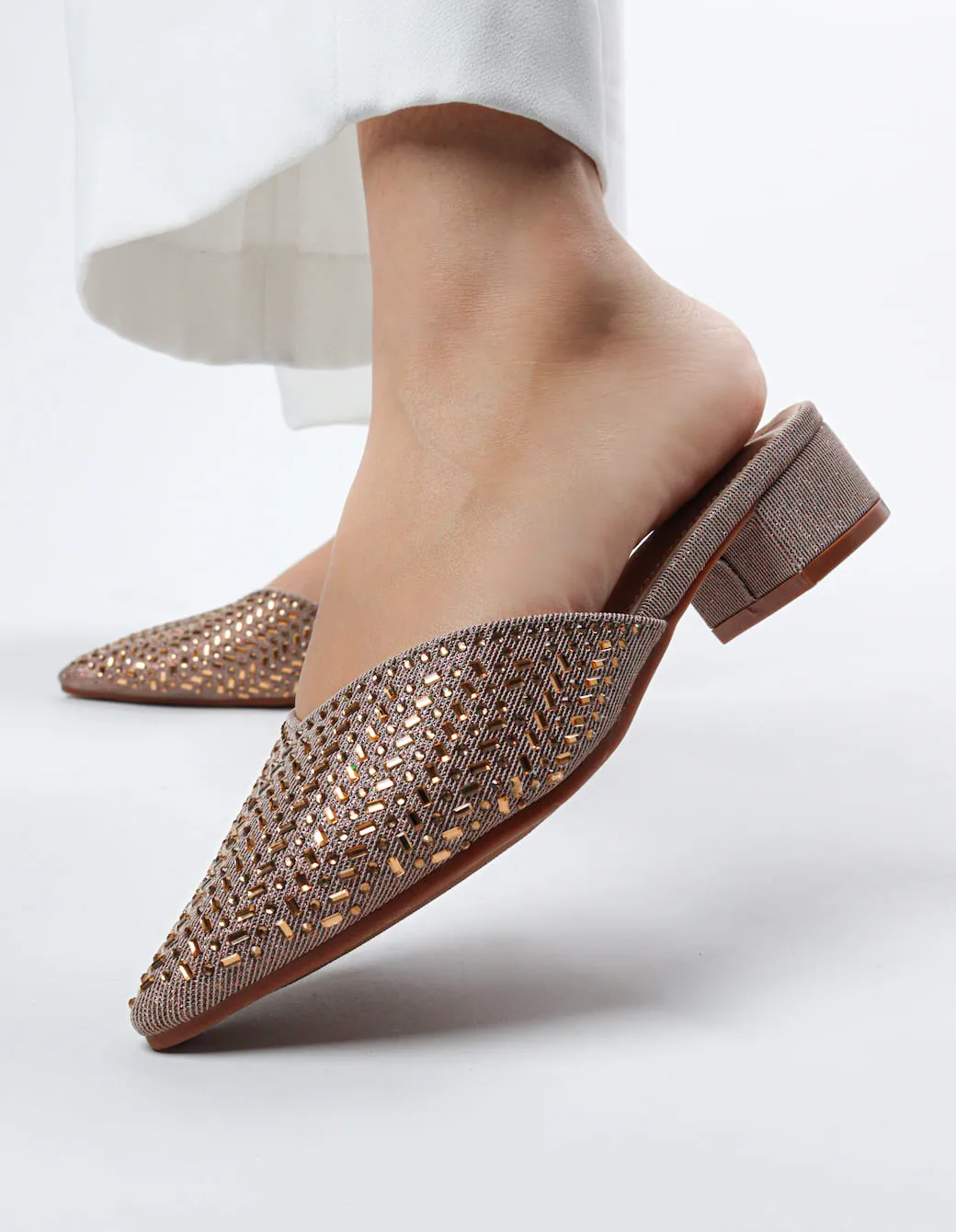 Women's Bling Block Mules