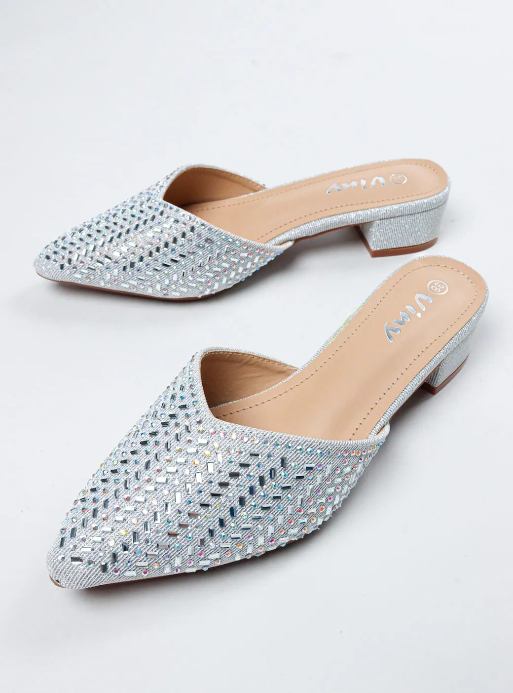 Women's Bling Block Mules