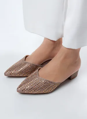 Women's Bling Block Mules