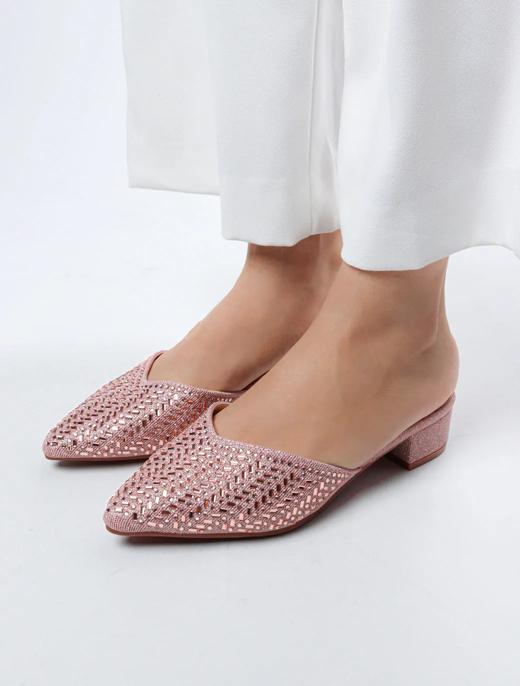 Women's Bling Block Mules