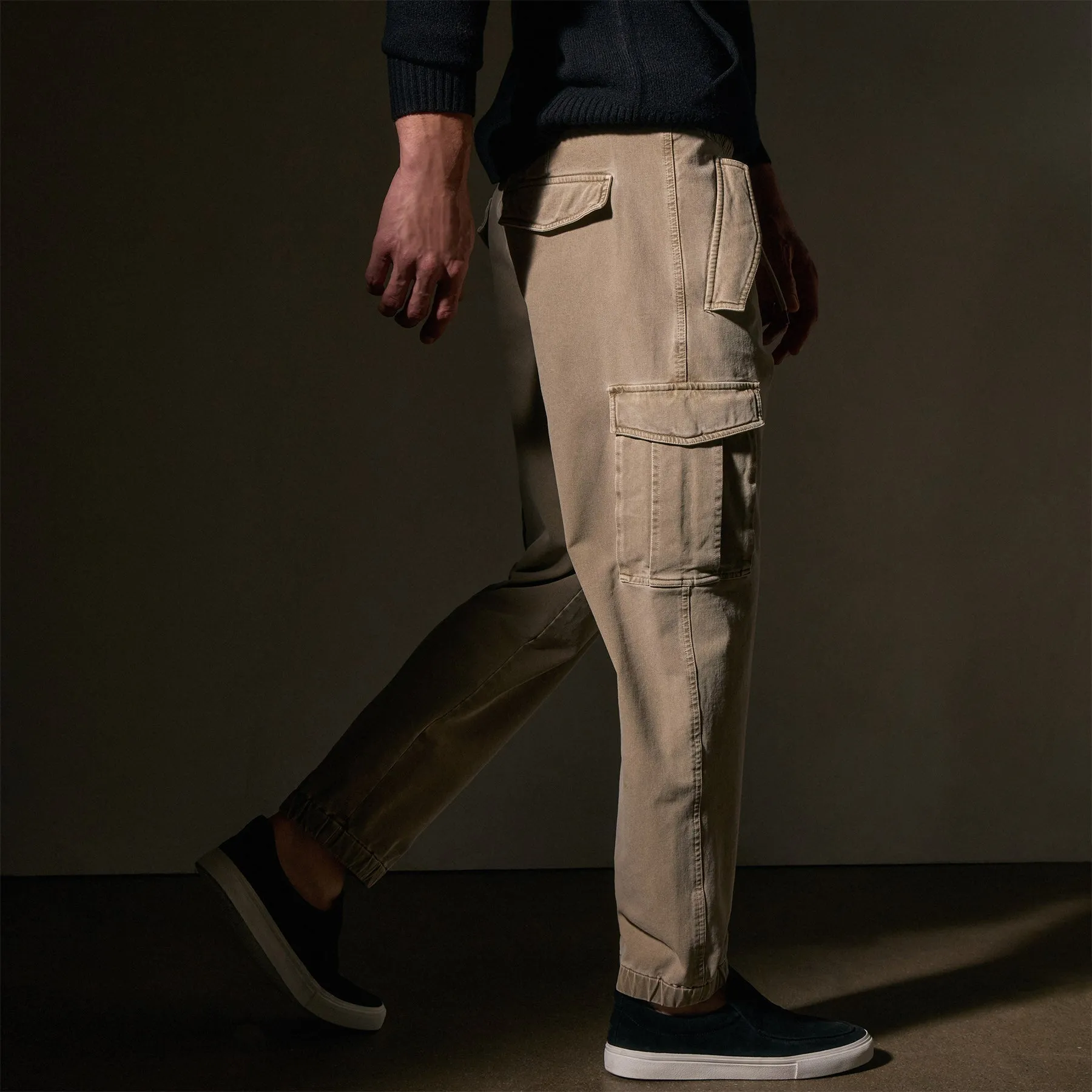 Woven Terry Cargo Pant - Overcast Pigment