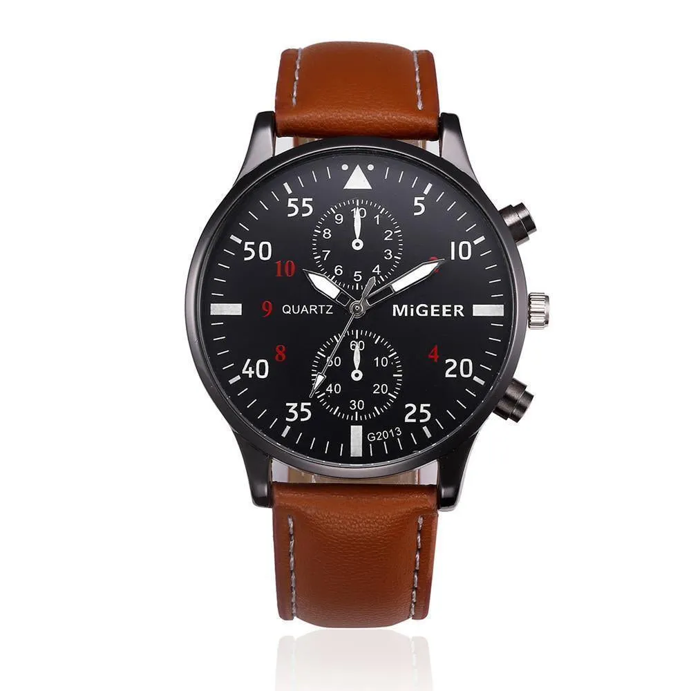 You Get This Leather Band Multi-function Sports Watch FREE Today!  Select From 2 Band Colors: