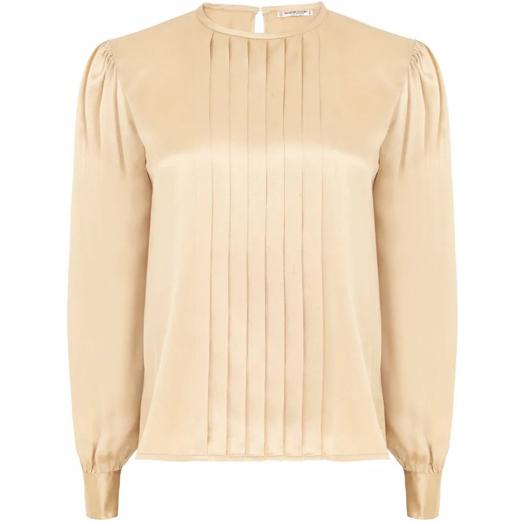 Yves St. Laurent pleated silk blouse Size 6UK